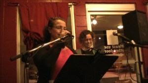 Rebekah and I Rebekah and I reading at Coffee House